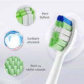 Capete de periuta de dinti electrica, JTF Sonic, P200 (3 bucati/cutie), Alb